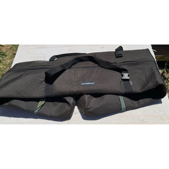 Threshold Ski Bag Travel Luggage Large Gray-Black - Holds 2 skis + clothes 76" - Picture 1 of 6